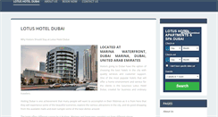 Desktop Screenshot of lotushoteldubai.com