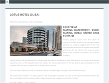 Tablet Screenshot of lotushoteldubai.com